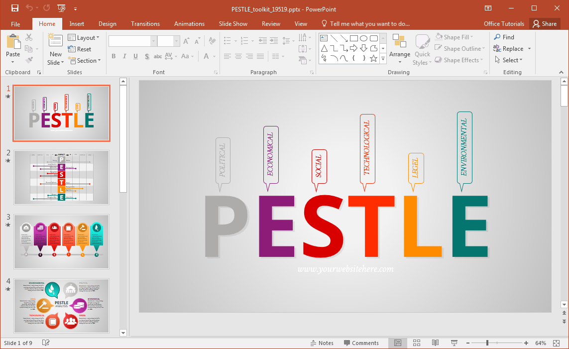 Animated Pestle Analysis Presentation Template For Powerpoint For Pestel Analysis Template Word