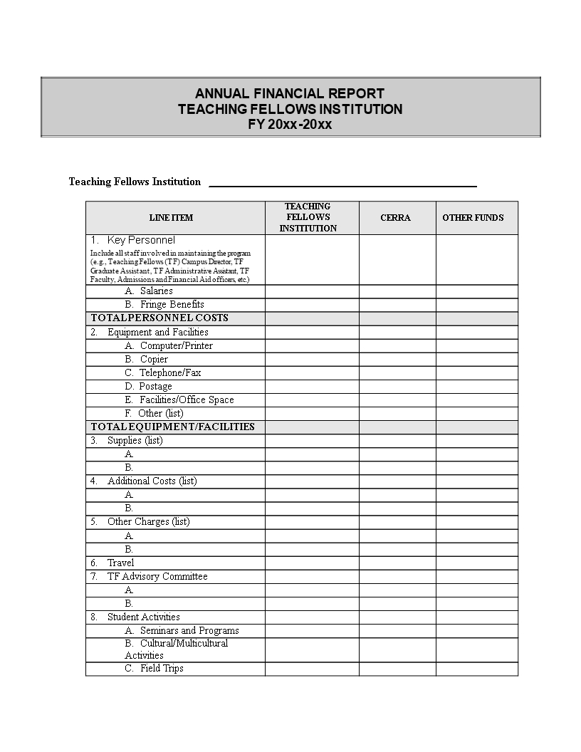 Annual Financial Report Template | Templates At Regarding Annual Financial Report Template Word