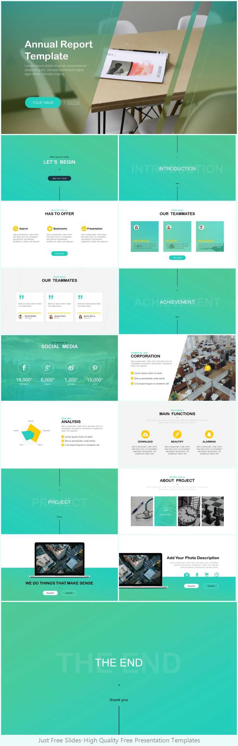 Annual Report Powerpoint Template – Just Free Slides Intended For Annual Report Ppt Template