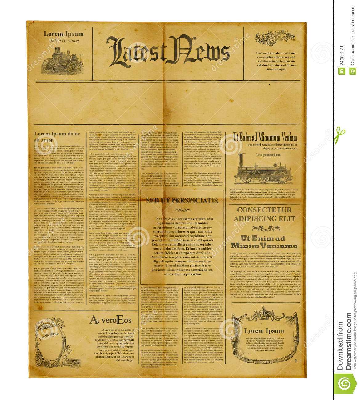 Antique Newspaper Template Stock Image. Image Of News – 24901371 Pertaining To Blank Old Newspaper Template