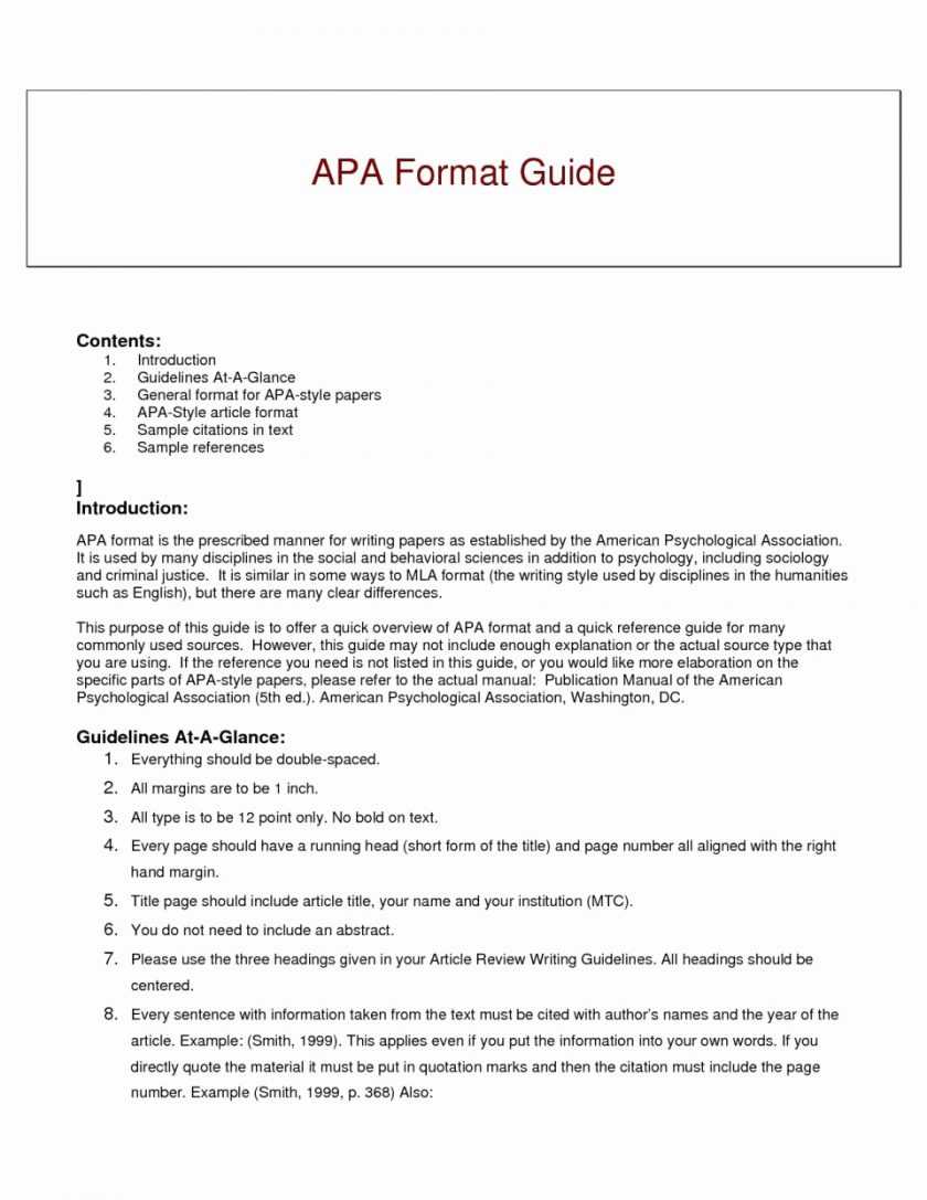 Apa Style Research Er Template Word Sample Outline 6Th Regarding Word Apa Template 6Th Edition