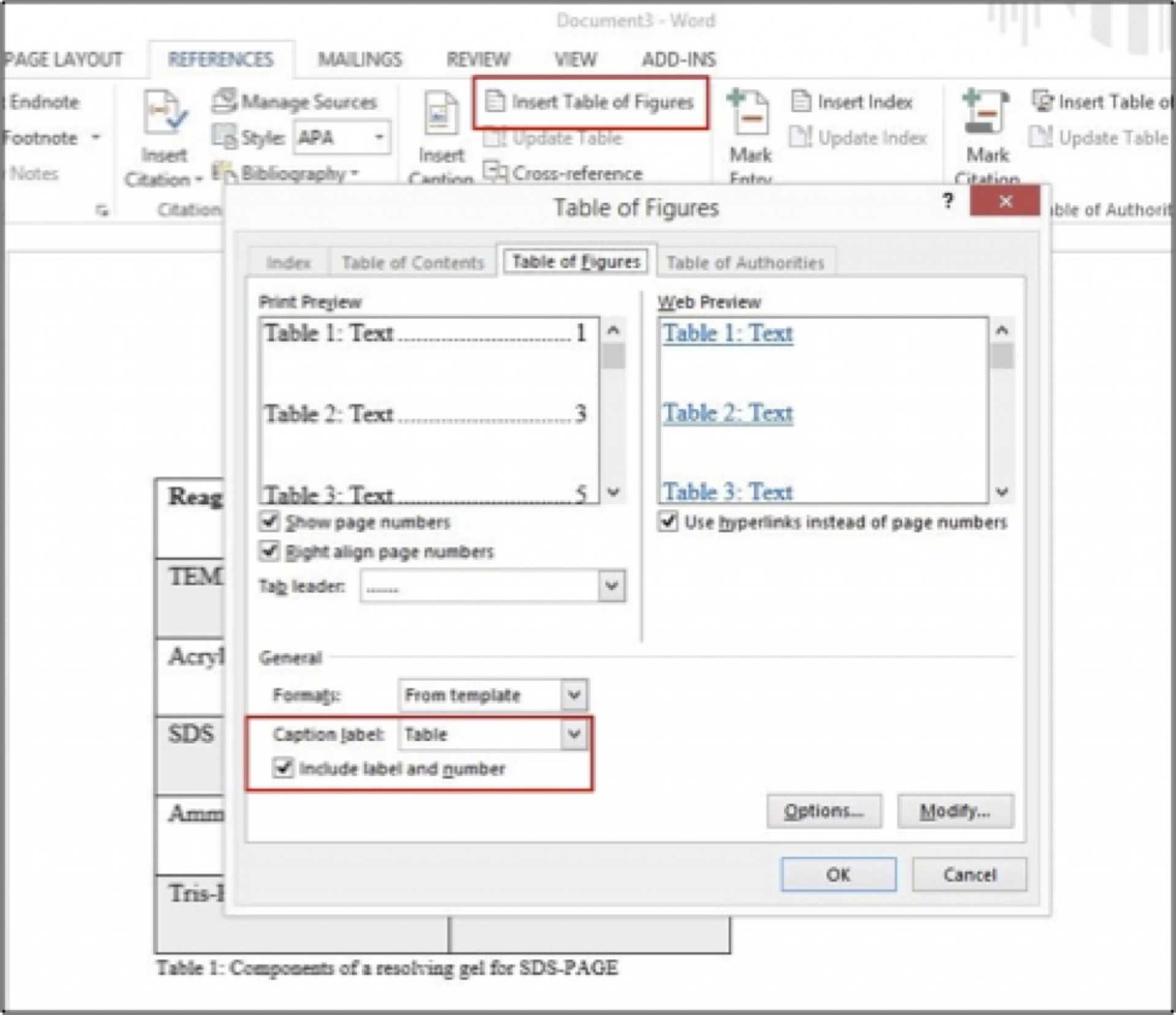 Apa Tables In Word – Calep.midnightpig.co In Microsoft Word Table Of Contents Template