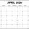 April 2020 Calendar | Free Printable Monthly Calendars With Full Page Blank Calendar Template