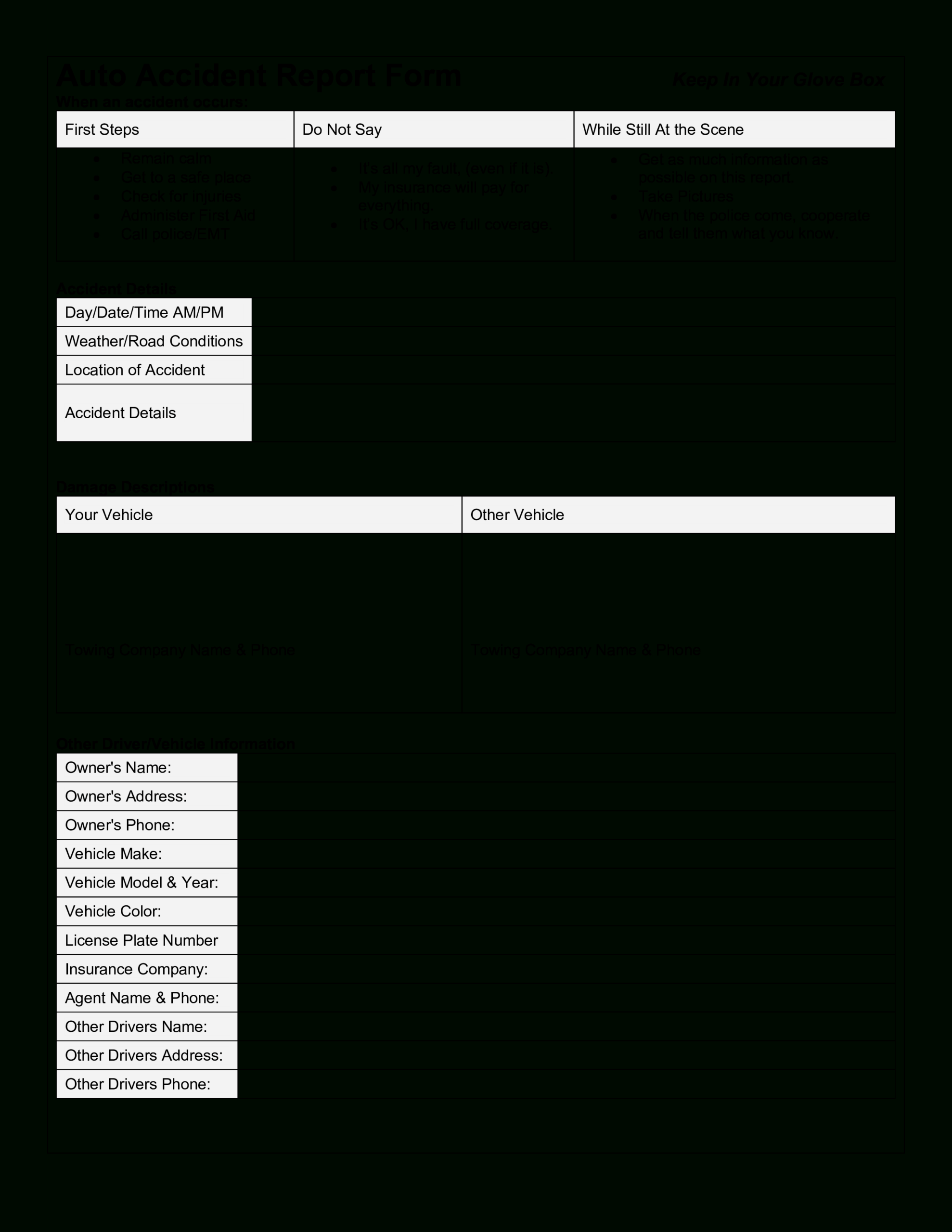 Auto Incident Report – Calep.midnightpig.co Regarding Incident Report Book Template