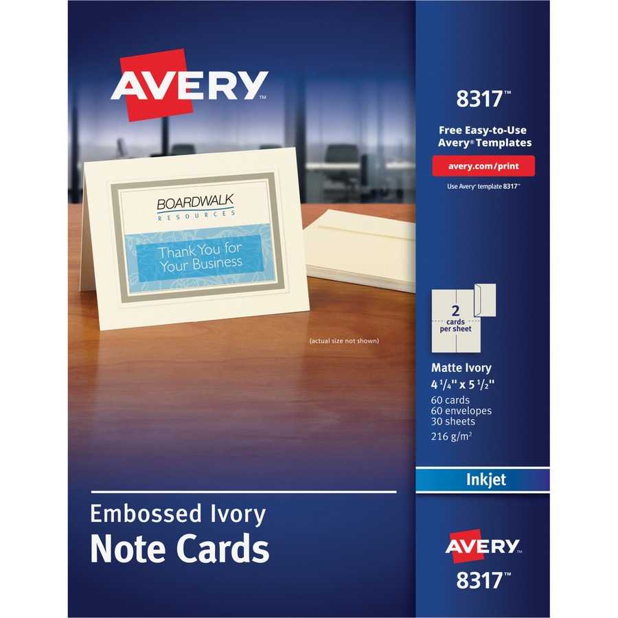 Avery® Inkjet Print Greeting Card – Direct Office Buys Within Blank Quarter Fold Card Template