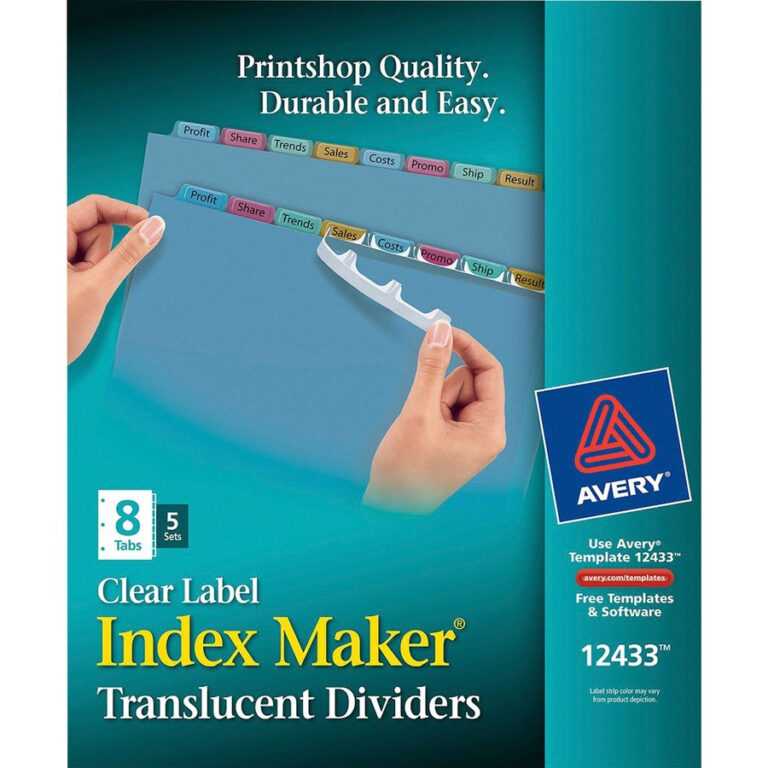 Onestep® Printable Table Of Contents Dividers, 8 Tab, Multicolor ...
