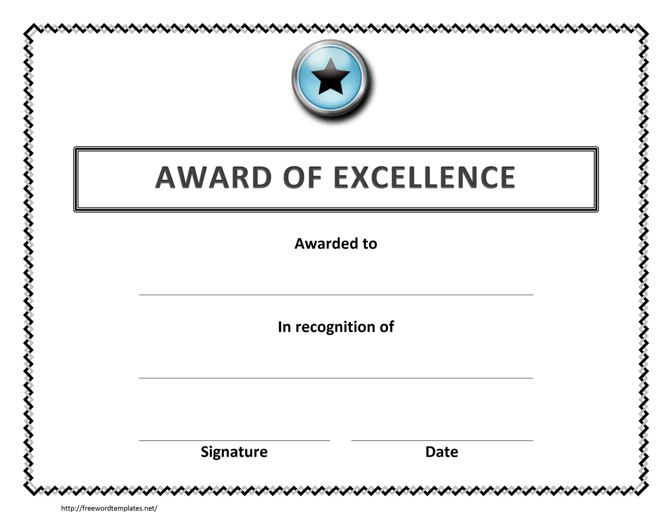 Awards Certificate Template With Congratulations Certificate Word Template
