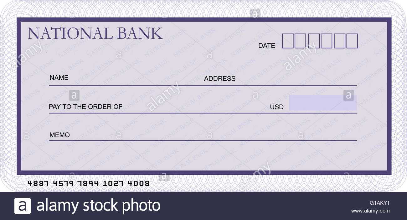 Bank Cheque Stock Photos & Bank Cheque Stock Images – Alamy In Large Blank Cheque Template