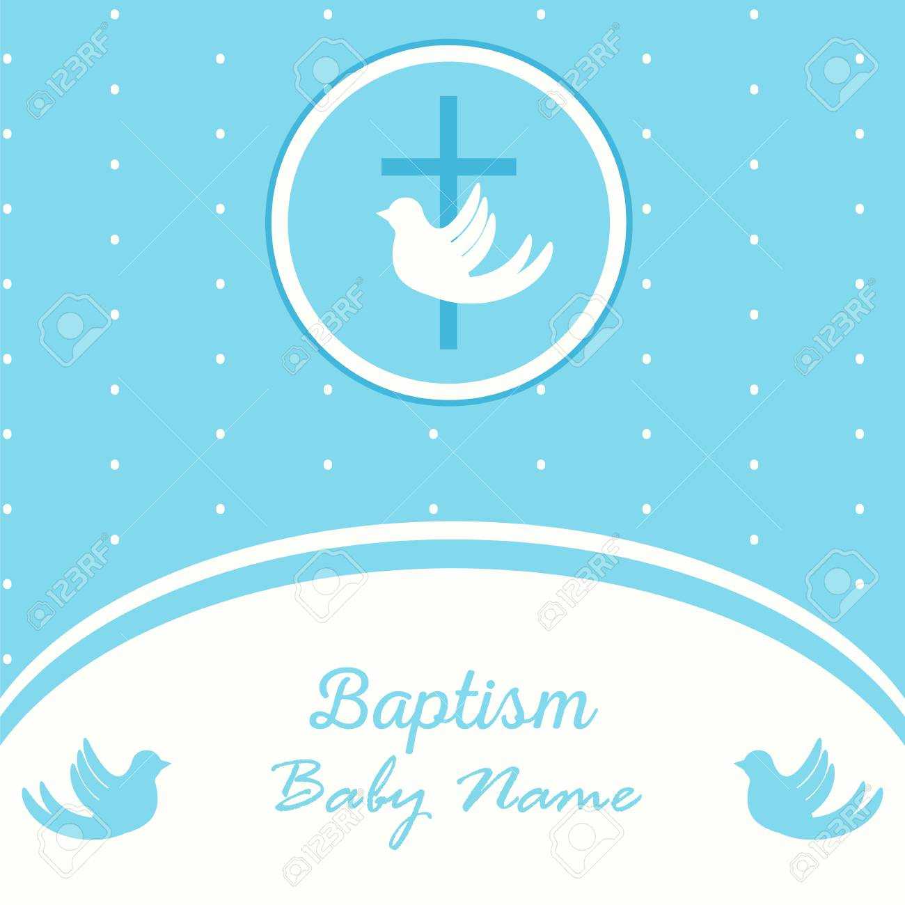 Baptism Invitation Card Template. Stock Vector Illustration For.. For Christening Banner Template Free