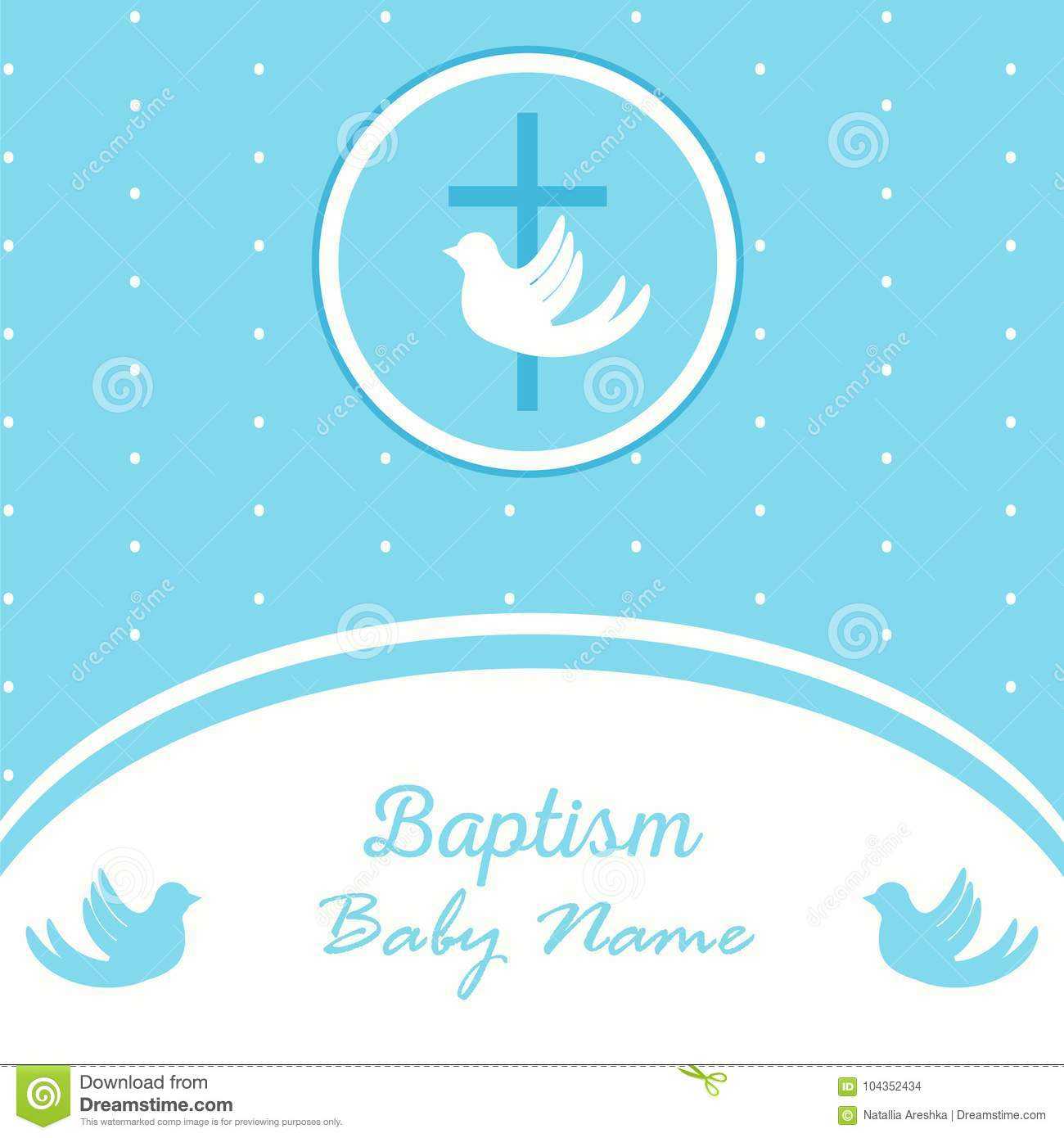 Baptism Invitation Template Stock Vector – Illustration Of With Regard To Blank Christening Invitation Templates