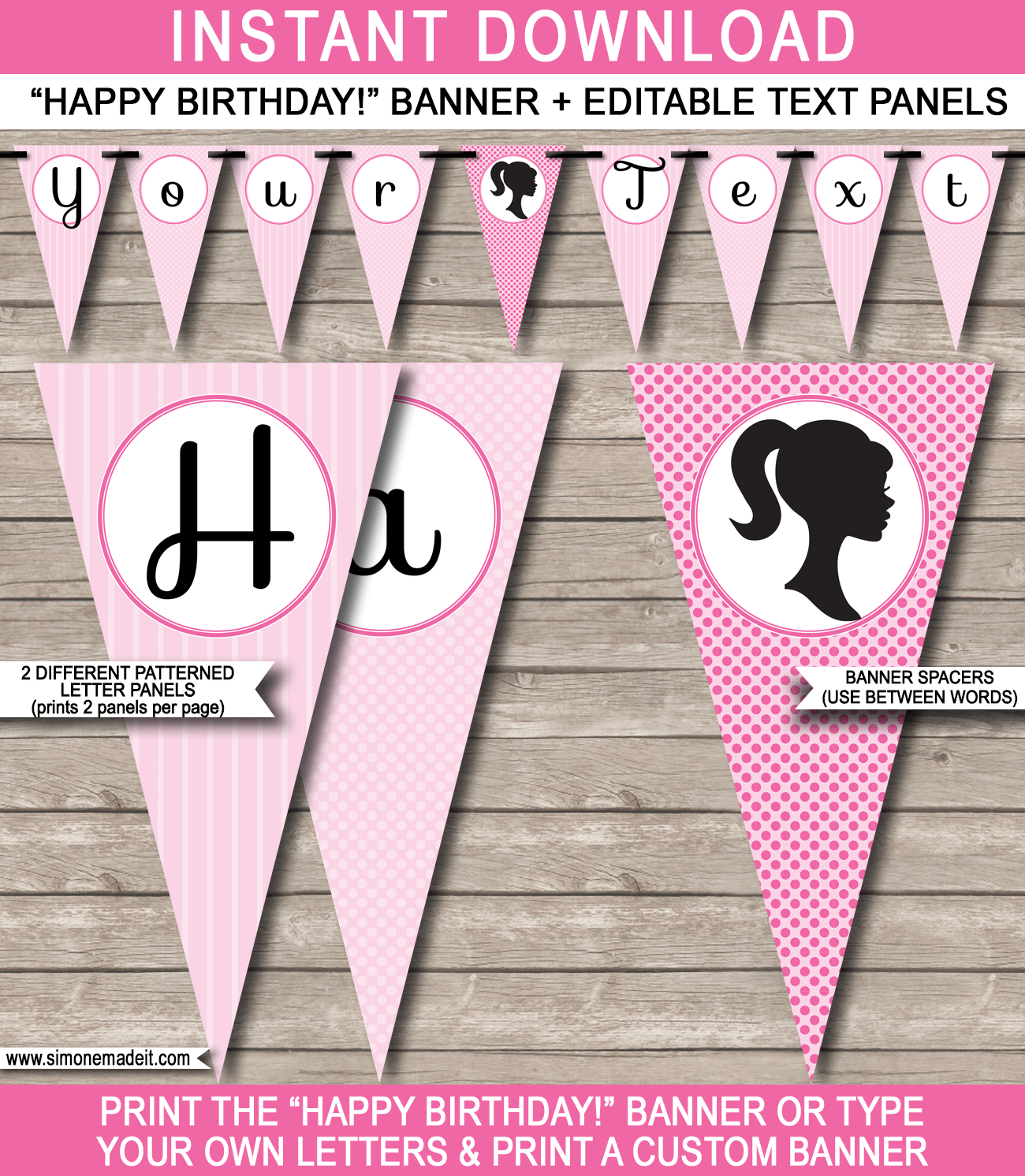 Barbie Party Banner Template With Diy Party Banner Template