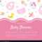 Bashower Invitation Banner Template Pink Card Pertaining To Baby Shower Banner Template