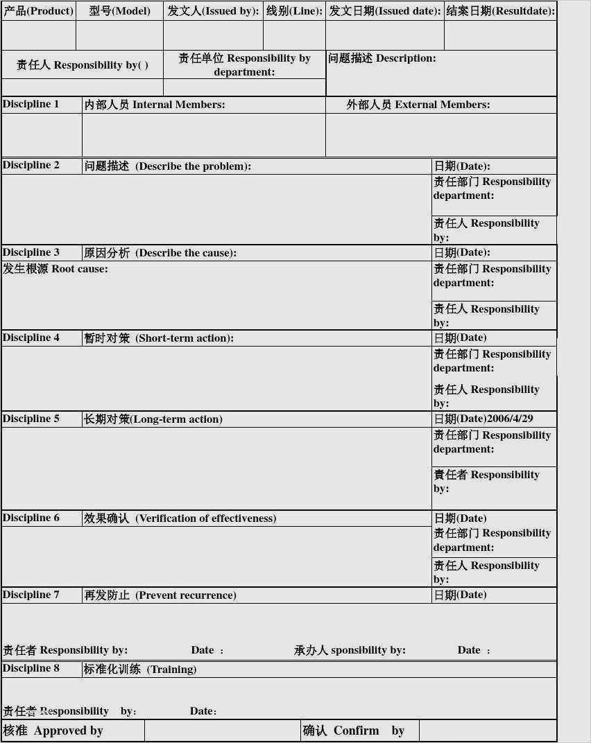 Bb6A5 8D Report Template | Wiring Library Within 8D Report Template