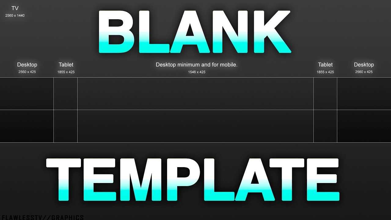 Best Blank Youtube Banner Template With Gridlines (2017) For Free Blank Banner Templates