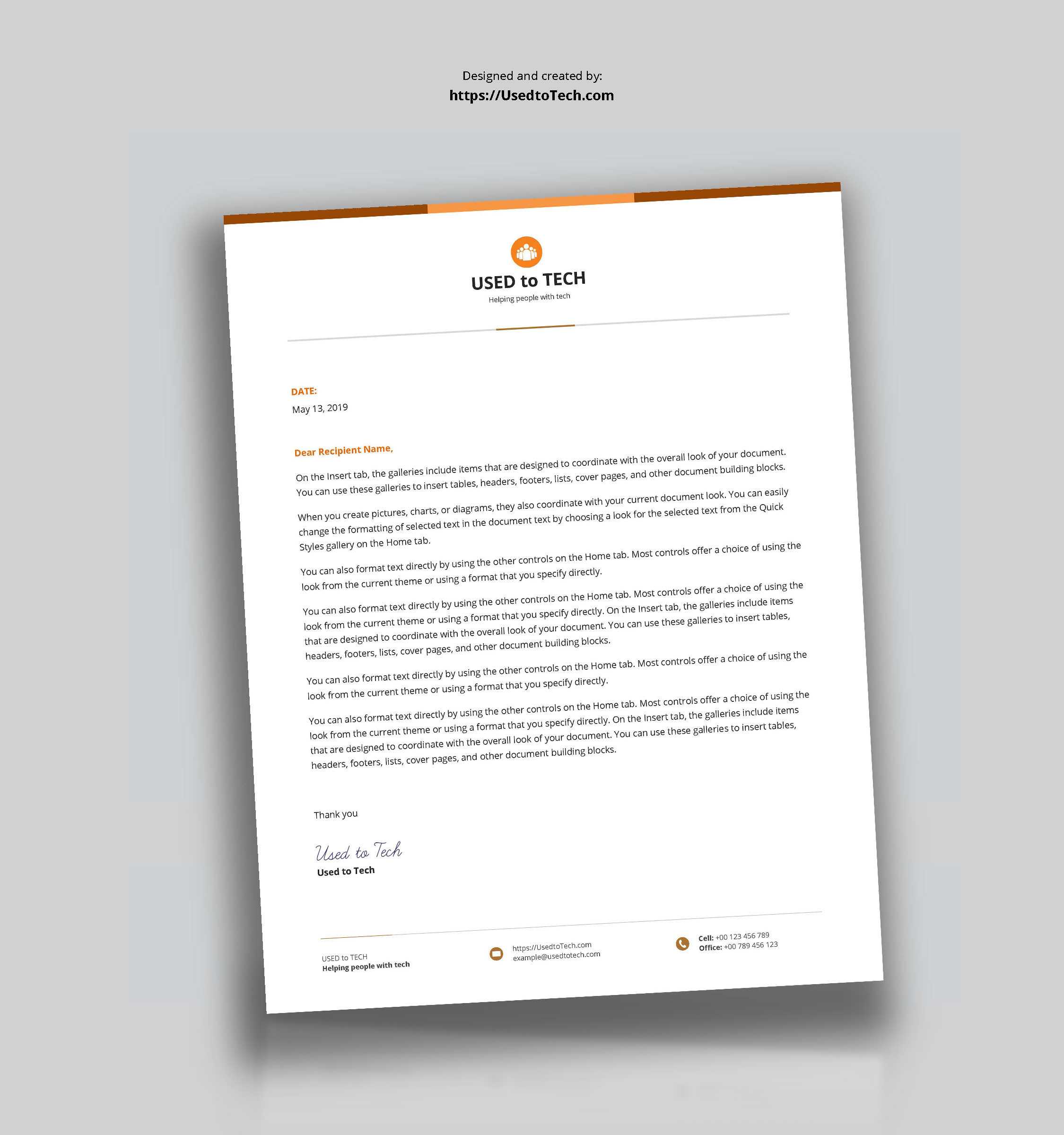 Best Letterhead Design In Microsoft Word – Used To Tech Regarding How To Create A Letterhead Template In Word