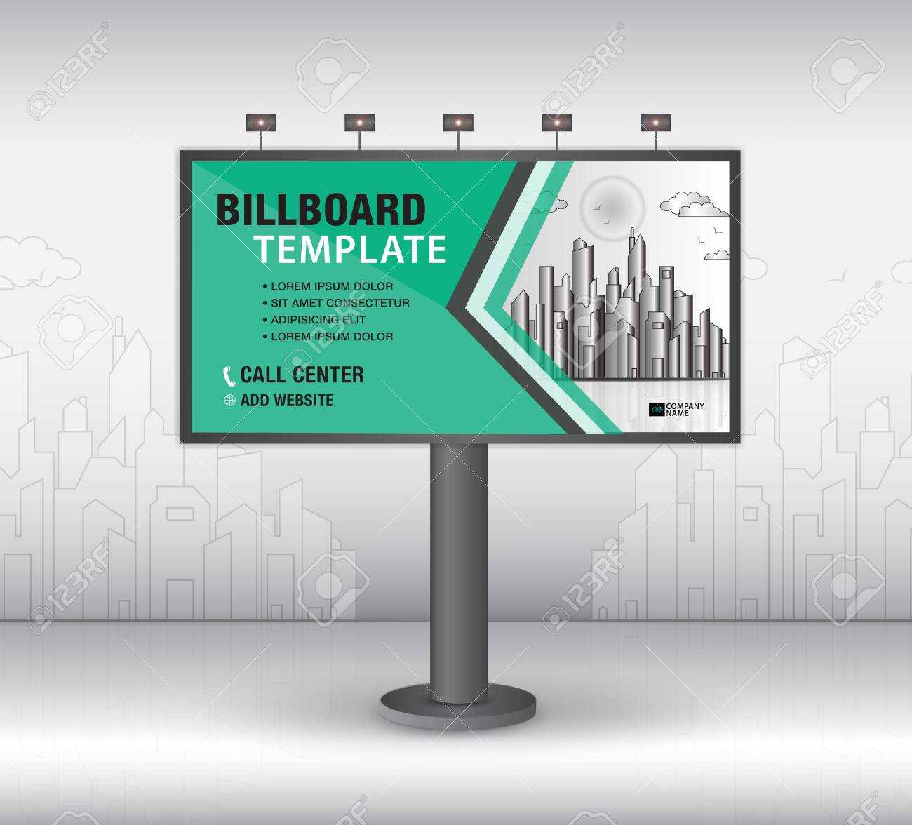 Billboard Design Vector, Banner Template, Advertisement, Realistic.. Inside Outdoor Banner Design Templates