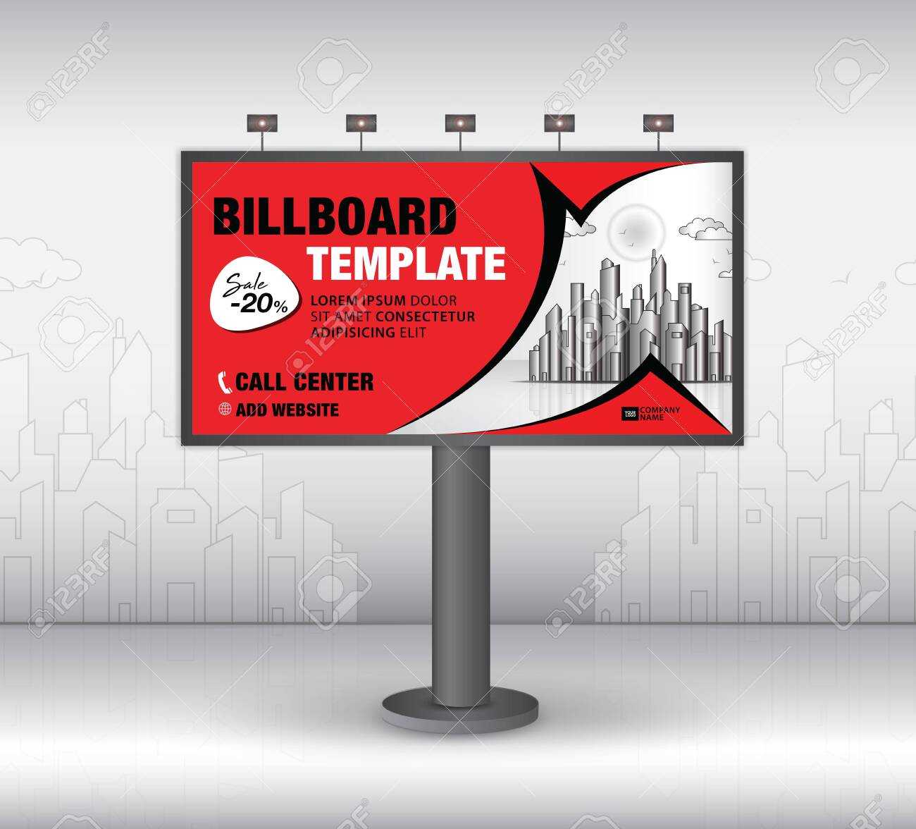 Billboard Design Vector, Banner Template, Advertisement, Realistic.. Throughout Outdoor Banner Design Templates
