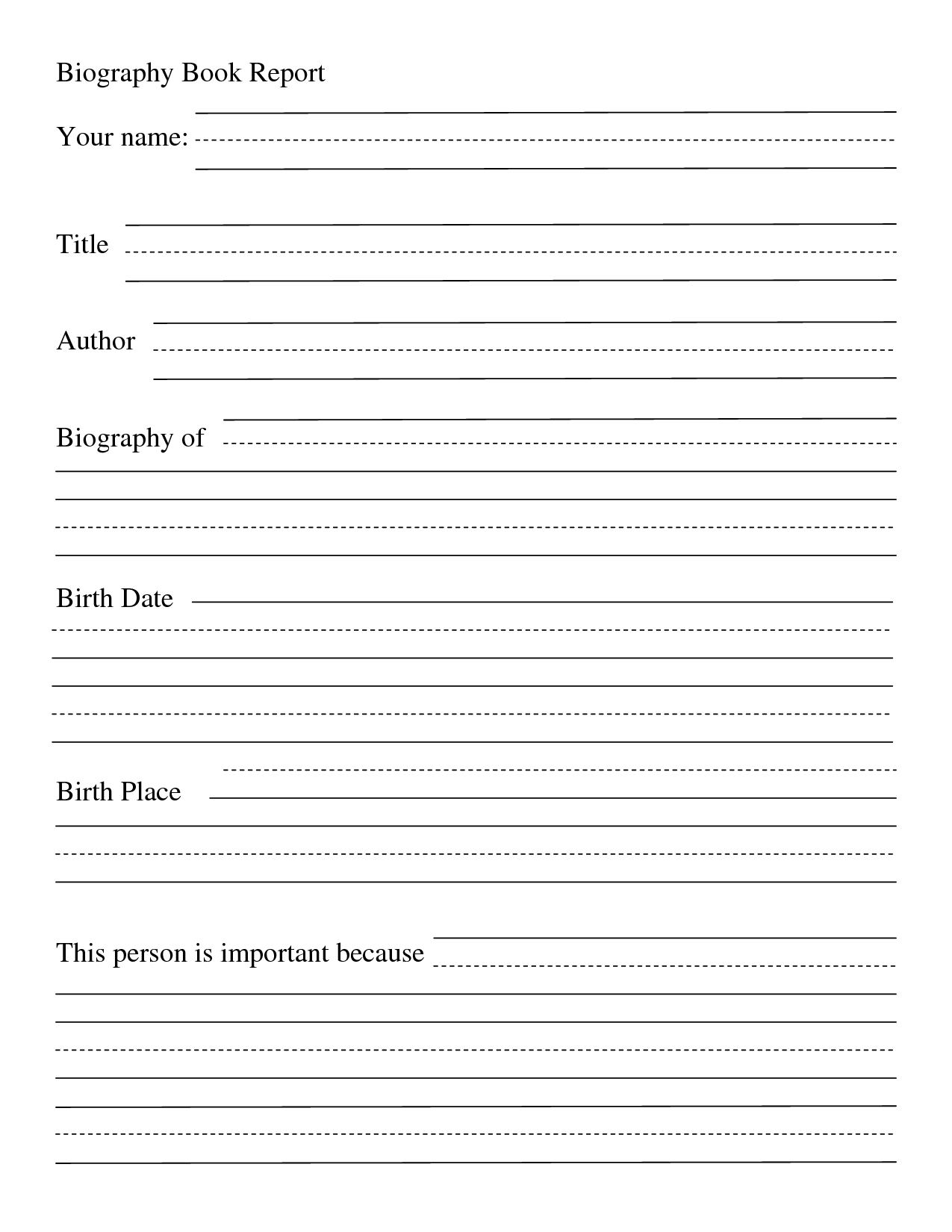 Biography Outline Worksheet | Printable Worksheets And Throughout Biography Book Report Template