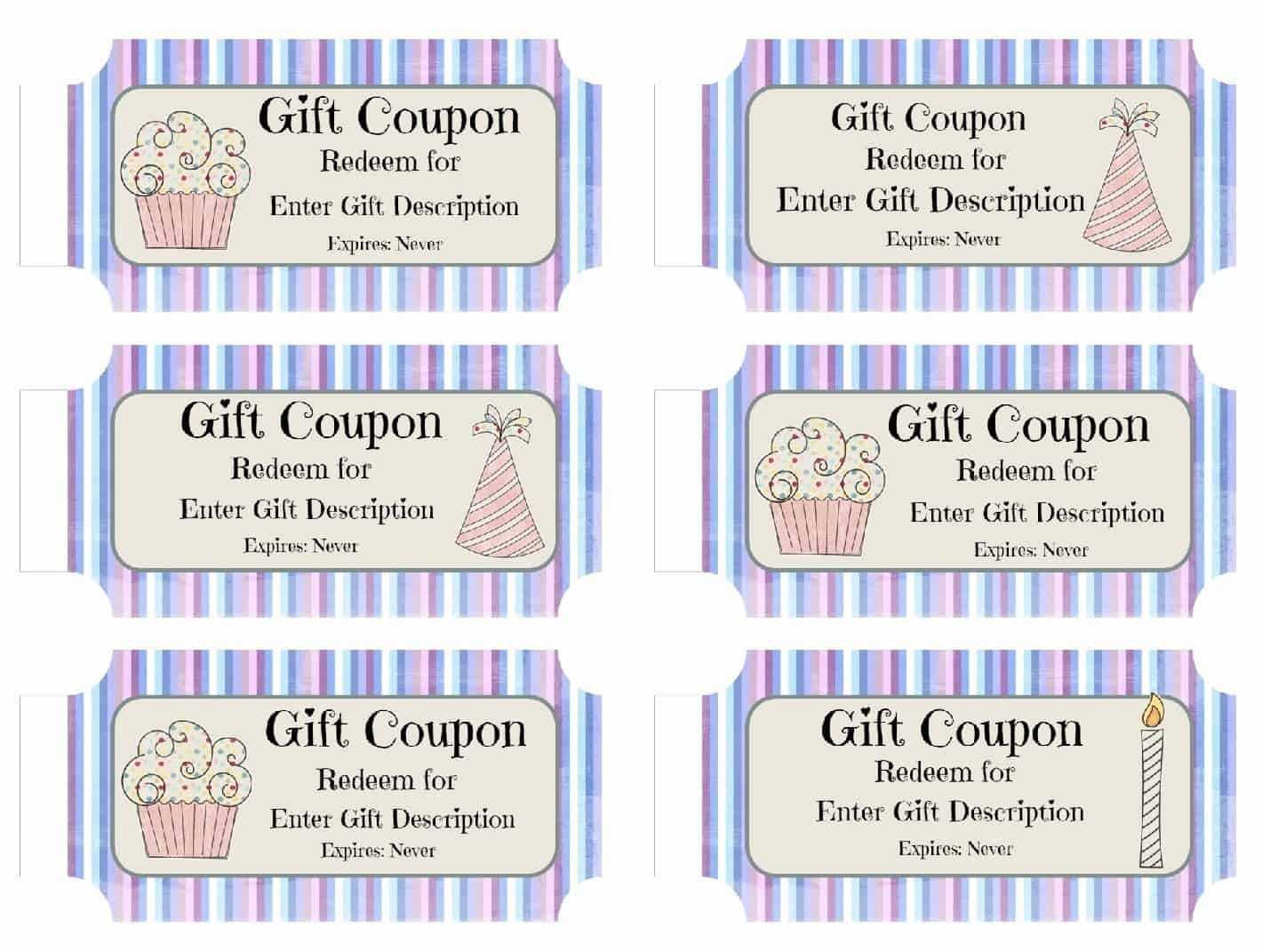 Birthday Coupon Book Template – Calep.midnightpig.co Inside Coupon Book Template Word