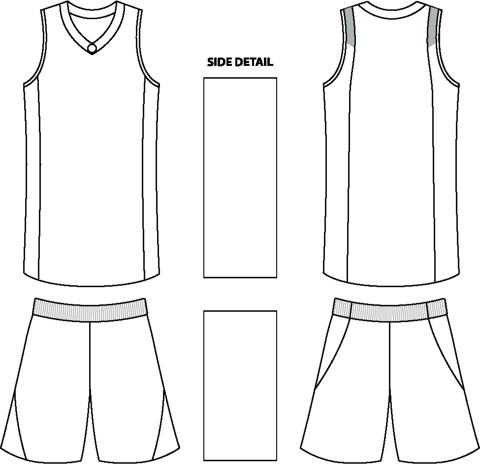 Blank Basketball Jersey Clipart In Blank Basketball Uniform Template
