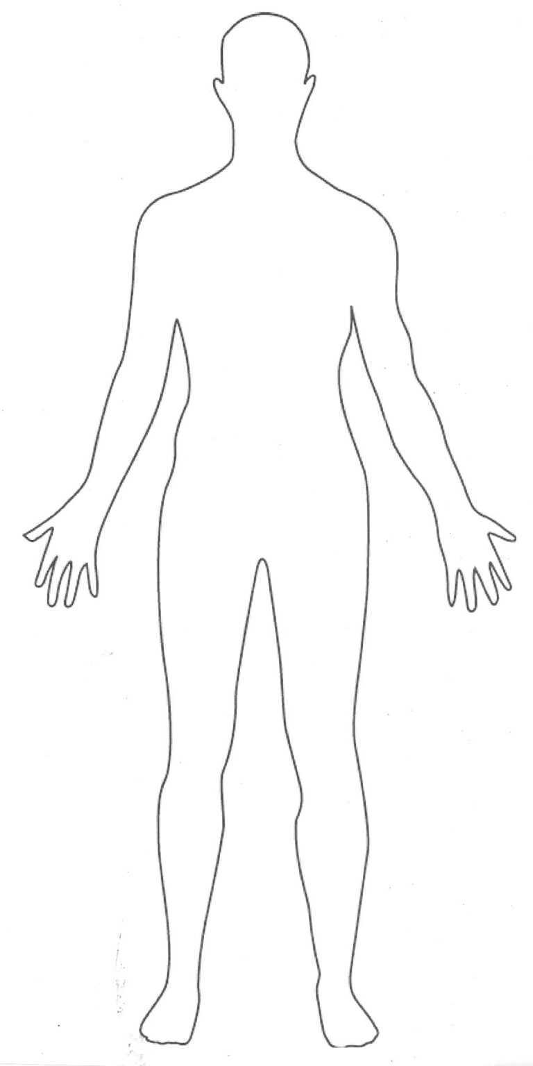 Blank Body Clipart within Blank Body Map Template – Pdf.fromgrandma.best