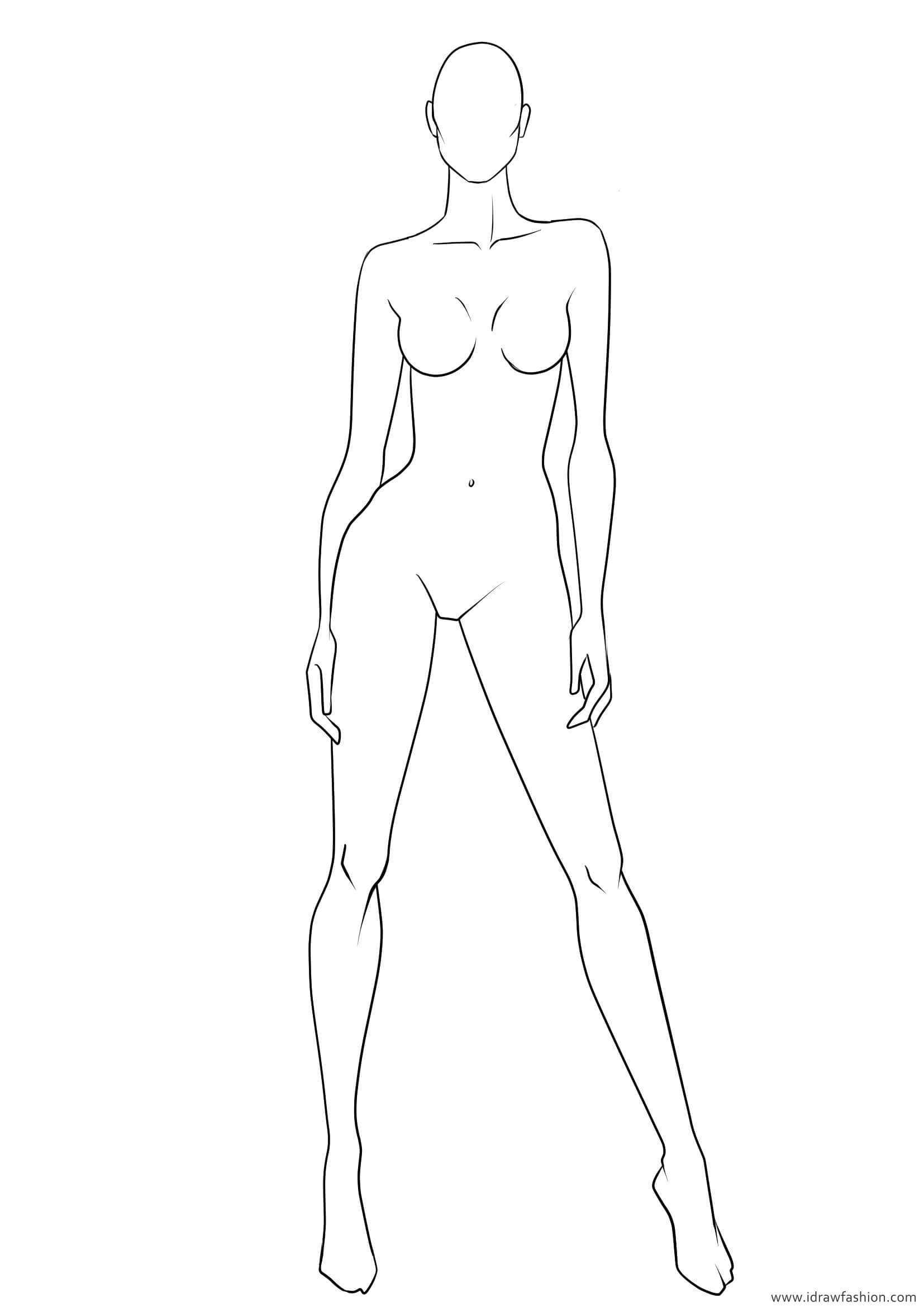 Blank Body Sketch At Paintingvalley | Explore Collection Intended For Blank Model Sketch Template