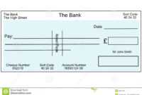 Blank British Cheque Stock Illustration. Illustration Of in Fun Blank Cheque Template