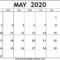 Blank Calendar Template May 2020 – Calep.midnightpig.co Throughout Blank Calander Template