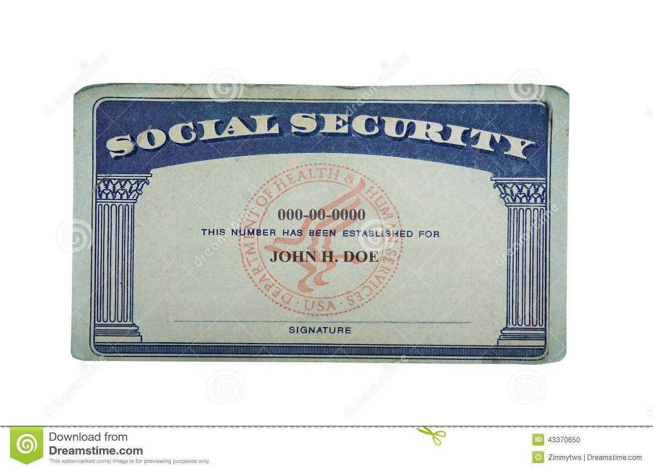 Blank Card Stock Photo. Image Of Financial, Card, Social Intended For Blank Social Security Card Template Download