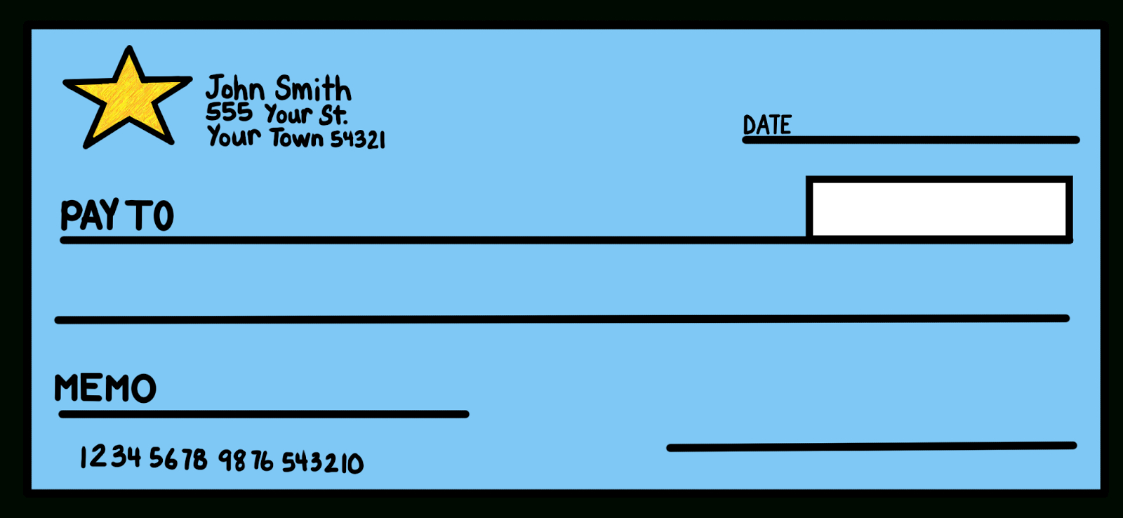 Blank Check Clipart Inside Fun Blank Cheque Template