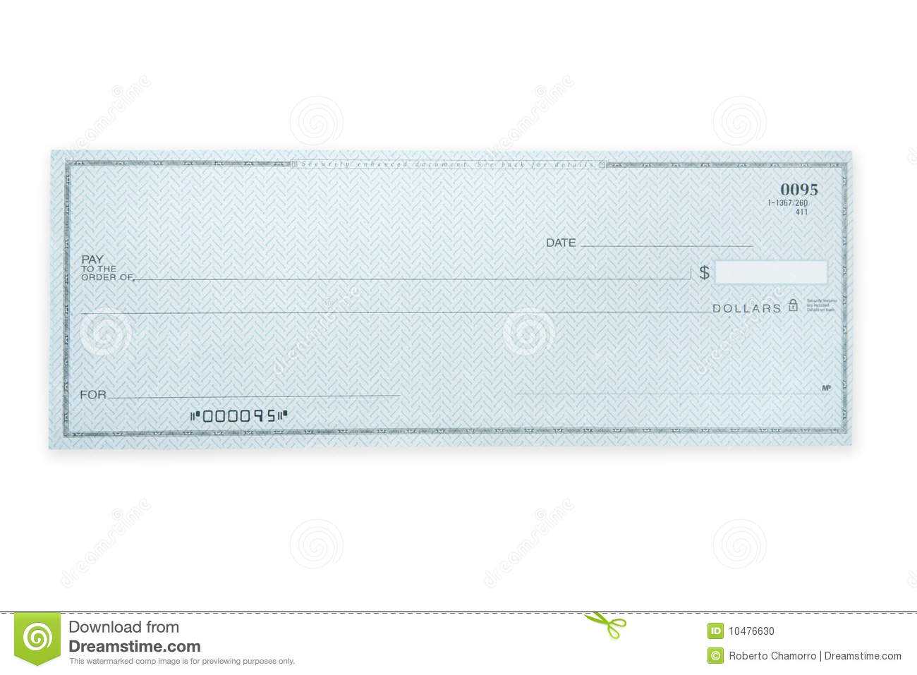 Blank Check Stock Photo. Image Of Finance, Deposit, Blank Inside Blank Business Check Template