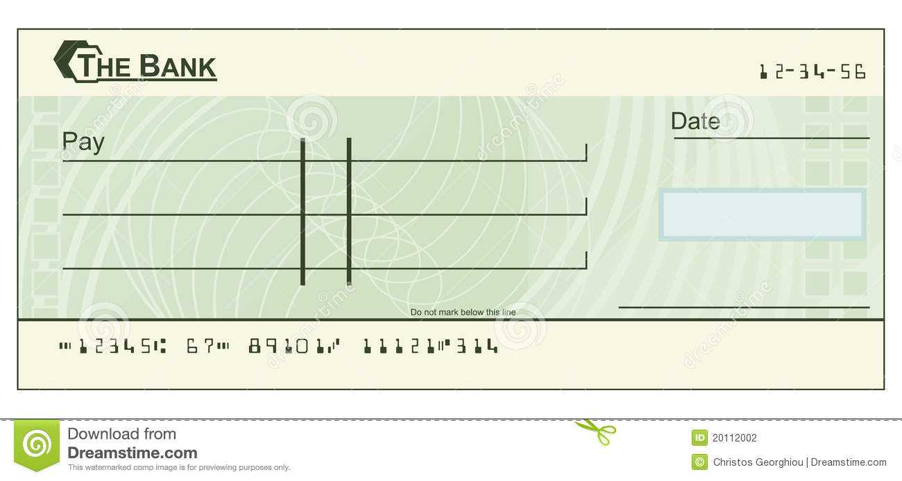 Blank Cheque Illustration Stock Vector. Illustration Of Throughout Blank Cheque Template Download Free