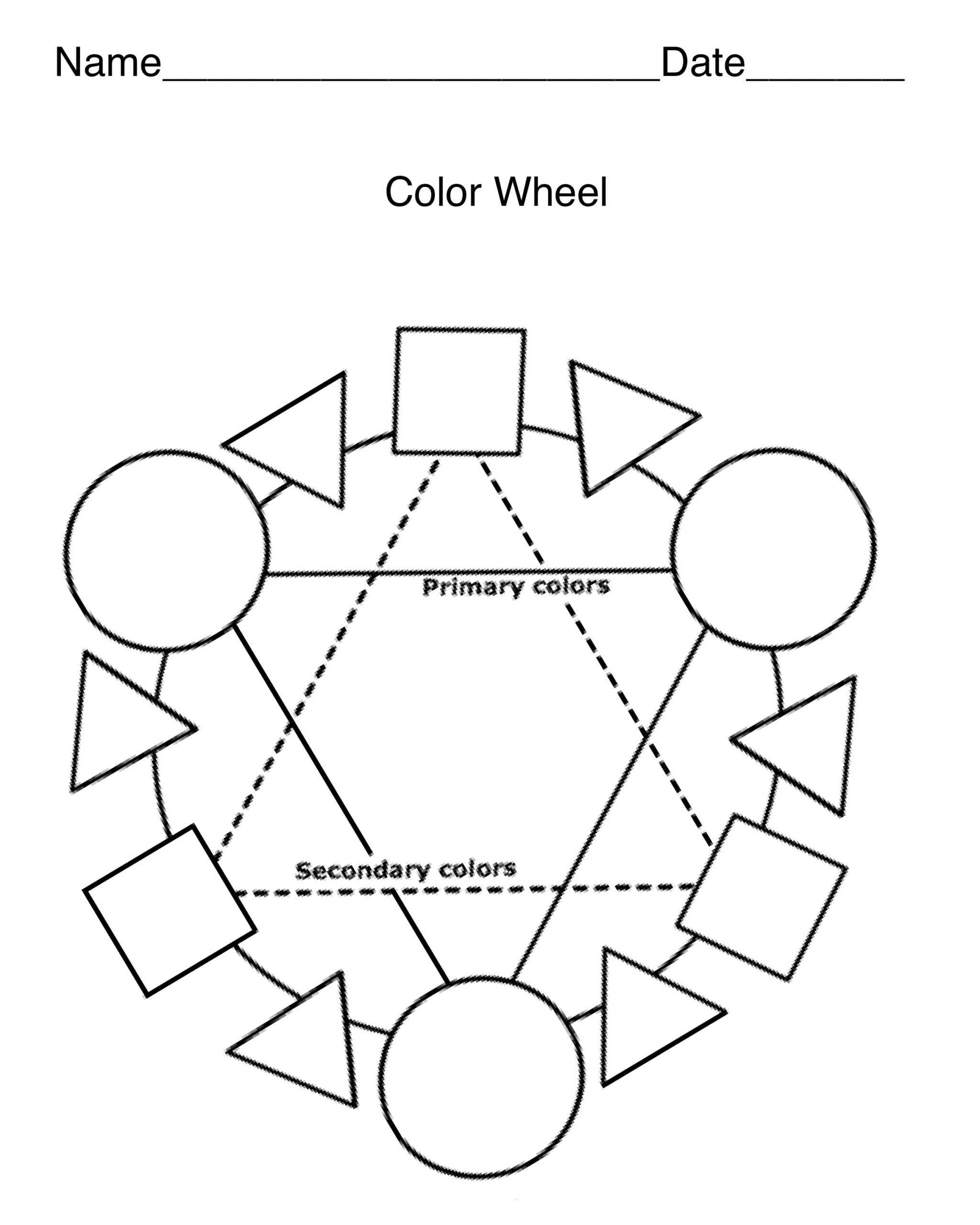 Blank Color Wheel Template. Tertiary Colors Blank Color Within Blank Color Wheel Template