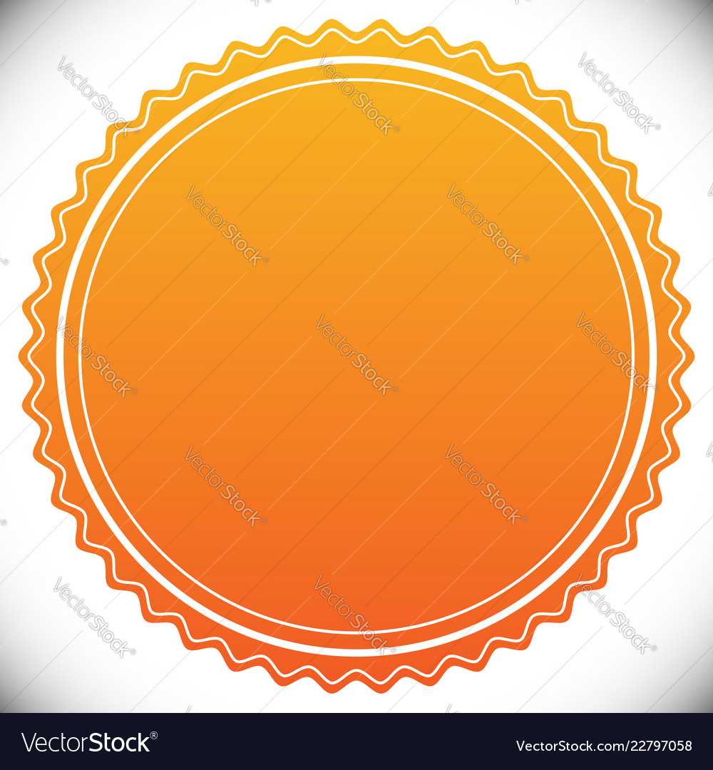 Blank Empty Stamp Seal Or Badge Template In Blank Seal Template
