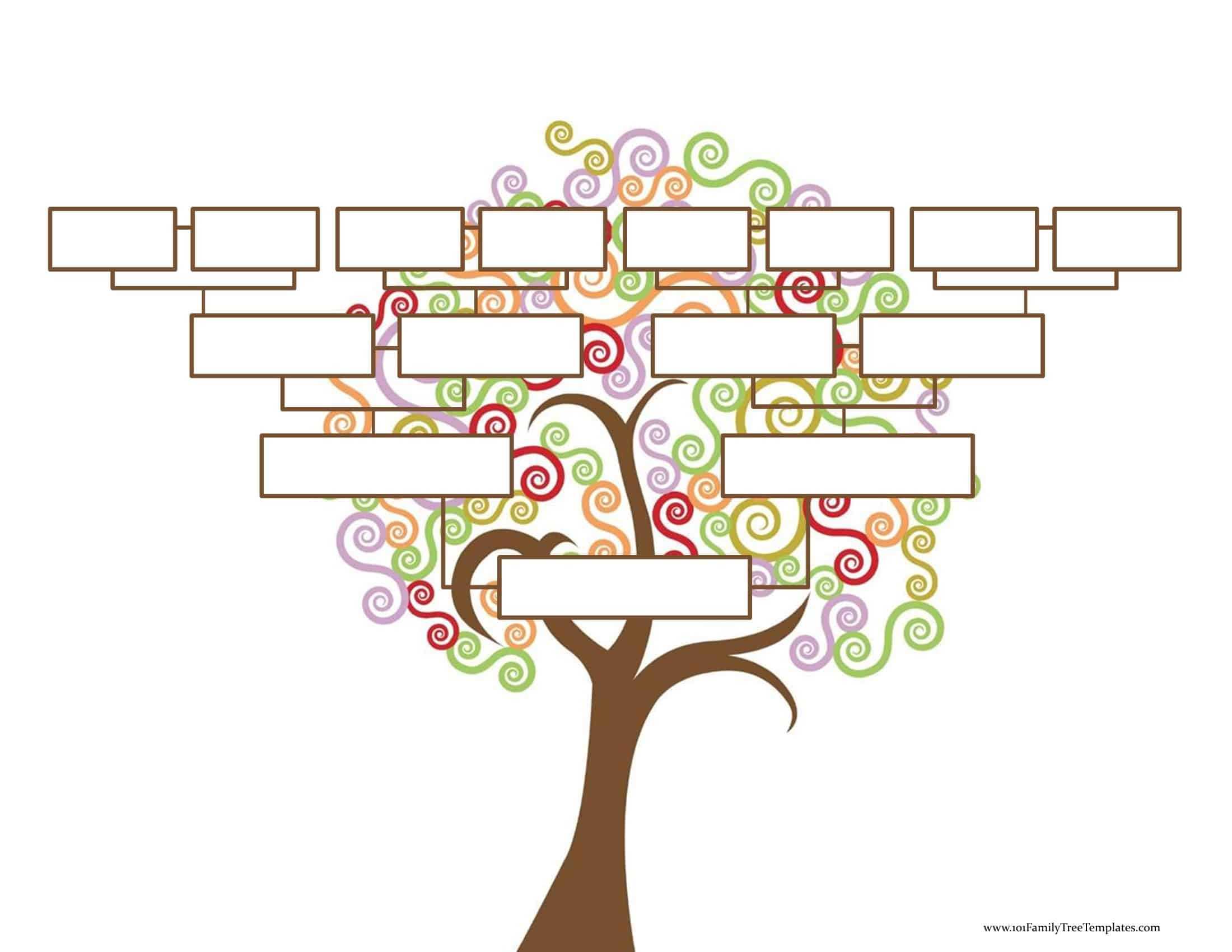 Blank Family Tree Template | Free Instant Download For Blank Family Tree Template 3 Generations