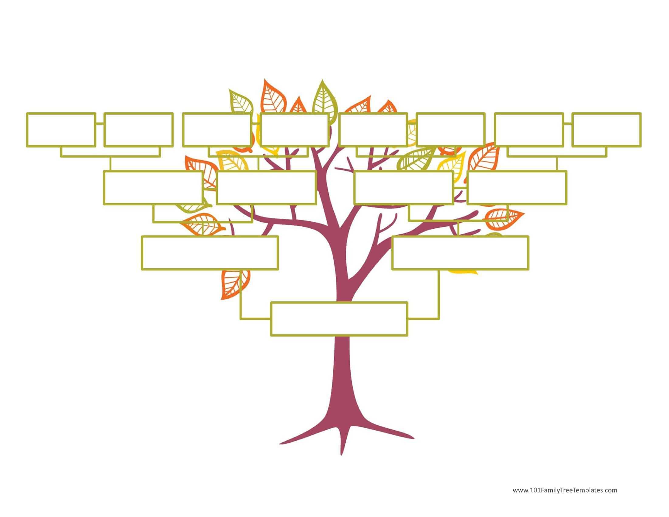 Blank Family Tree Template | Free Instant Download Inside Fill In The Blank Family Tree Template