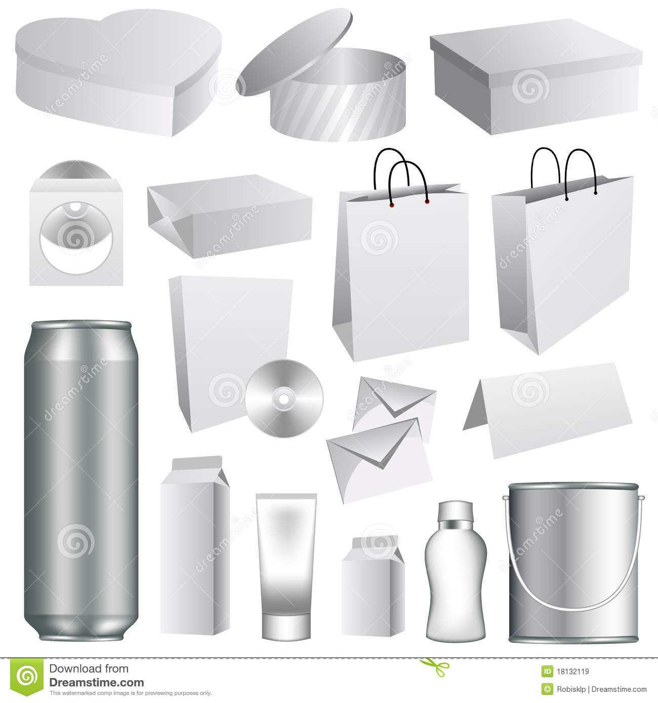 Blank Packaging Templates Stock Vector. Illustration Of Inside Blank Packaging Templates