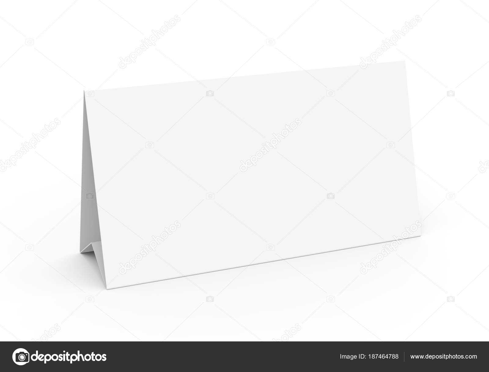 Blank Paper Tent Template White Tent Card Empty Space Render Regarding Blank Tent Card Template