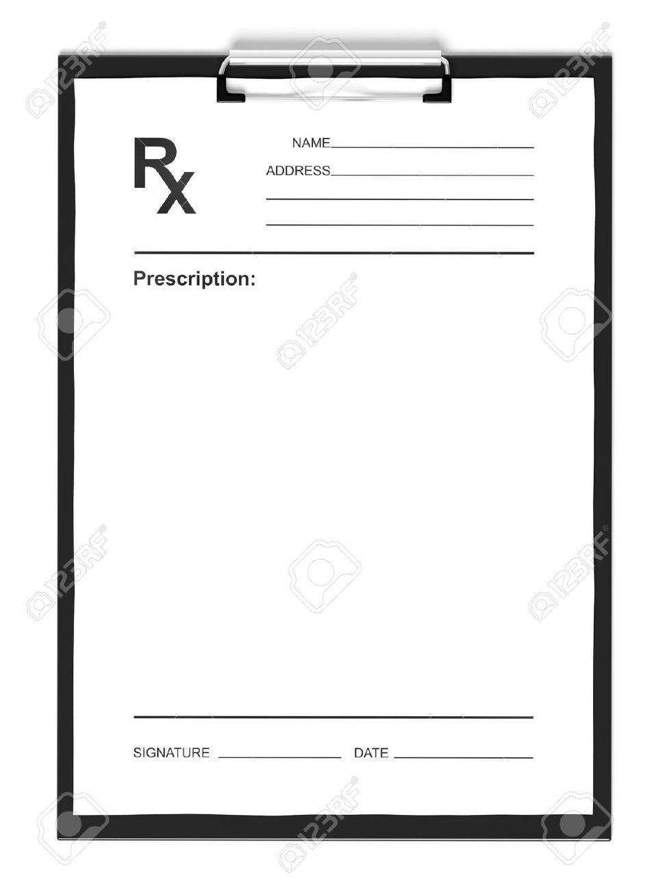 Blank Prescription Form - Calep.midnightpig.co Pertaining To Blank Prescription Pad Template