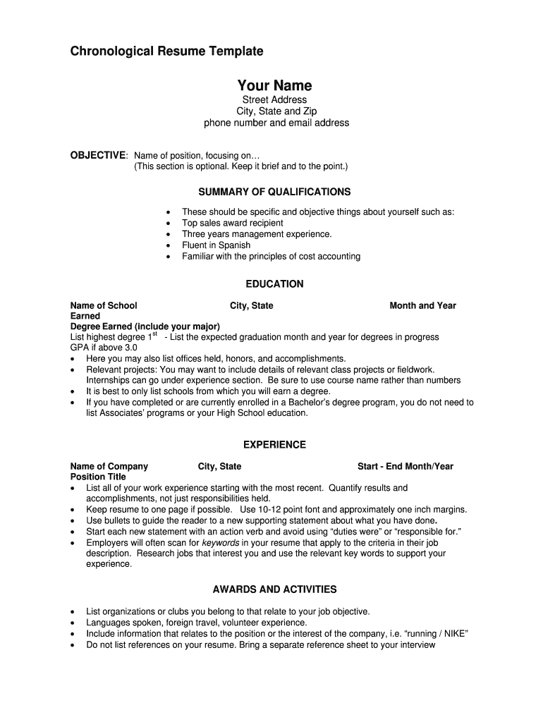 Blank Resume Pdf – Fill Online, Printable, Fillable, Blank Throughout Free Bio Template Fill In Blank