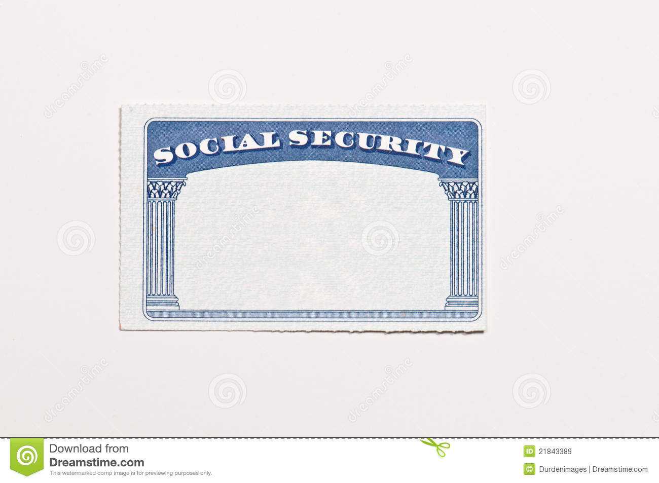 Blank Social Security Card Stock Image. Image Of Document Intended For Blank Social Security Card Template