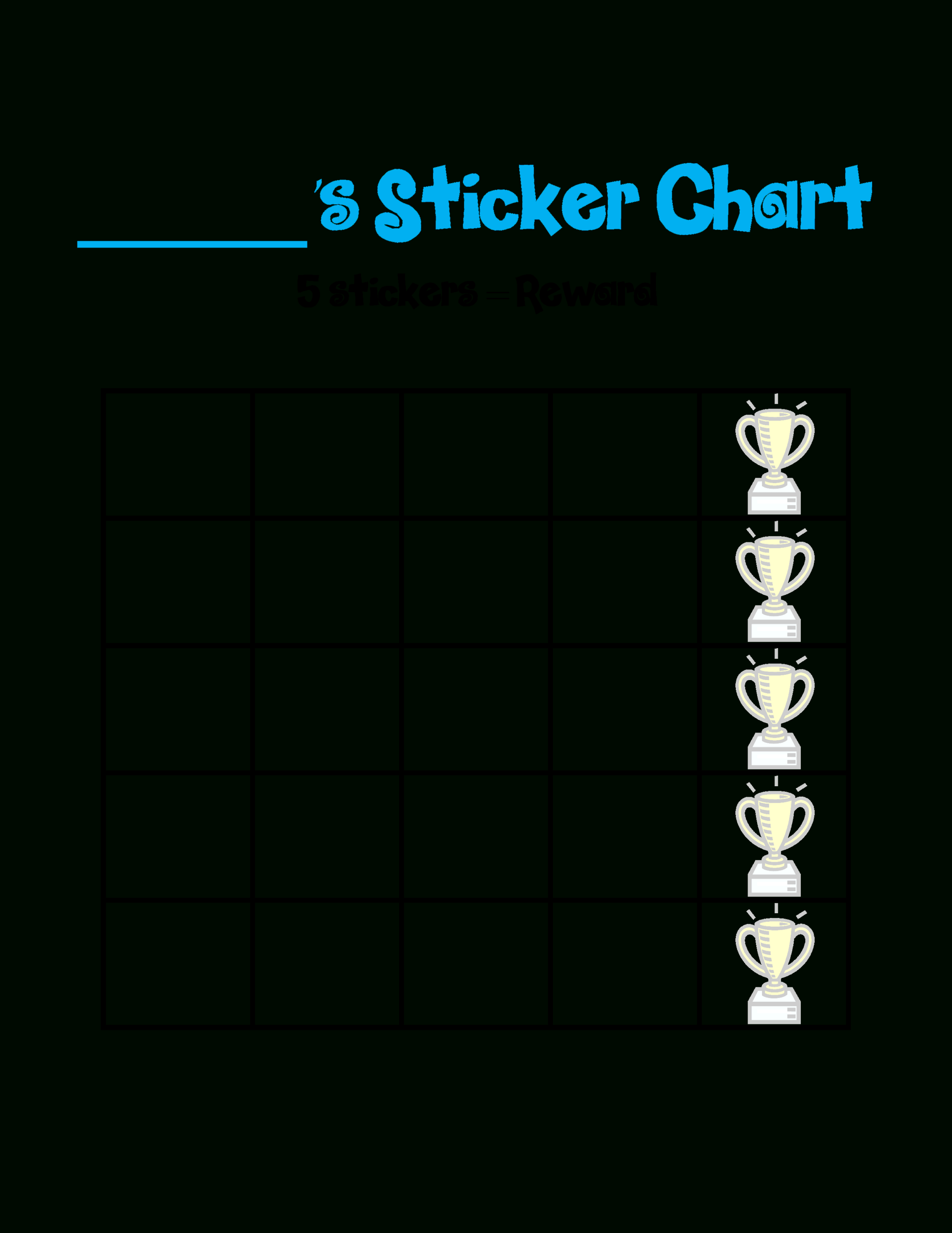 Blank Sticker Chart – Calep.midnightpig.co Regarding Blank Reward Chart Template