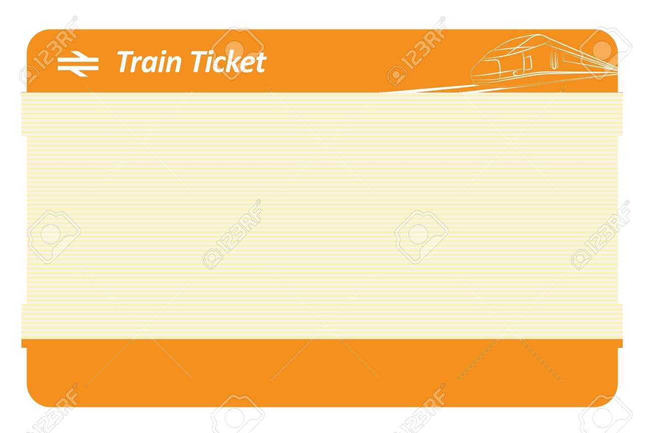 Blank Train Ticket On White Background Inside Blank Train Ticket Template