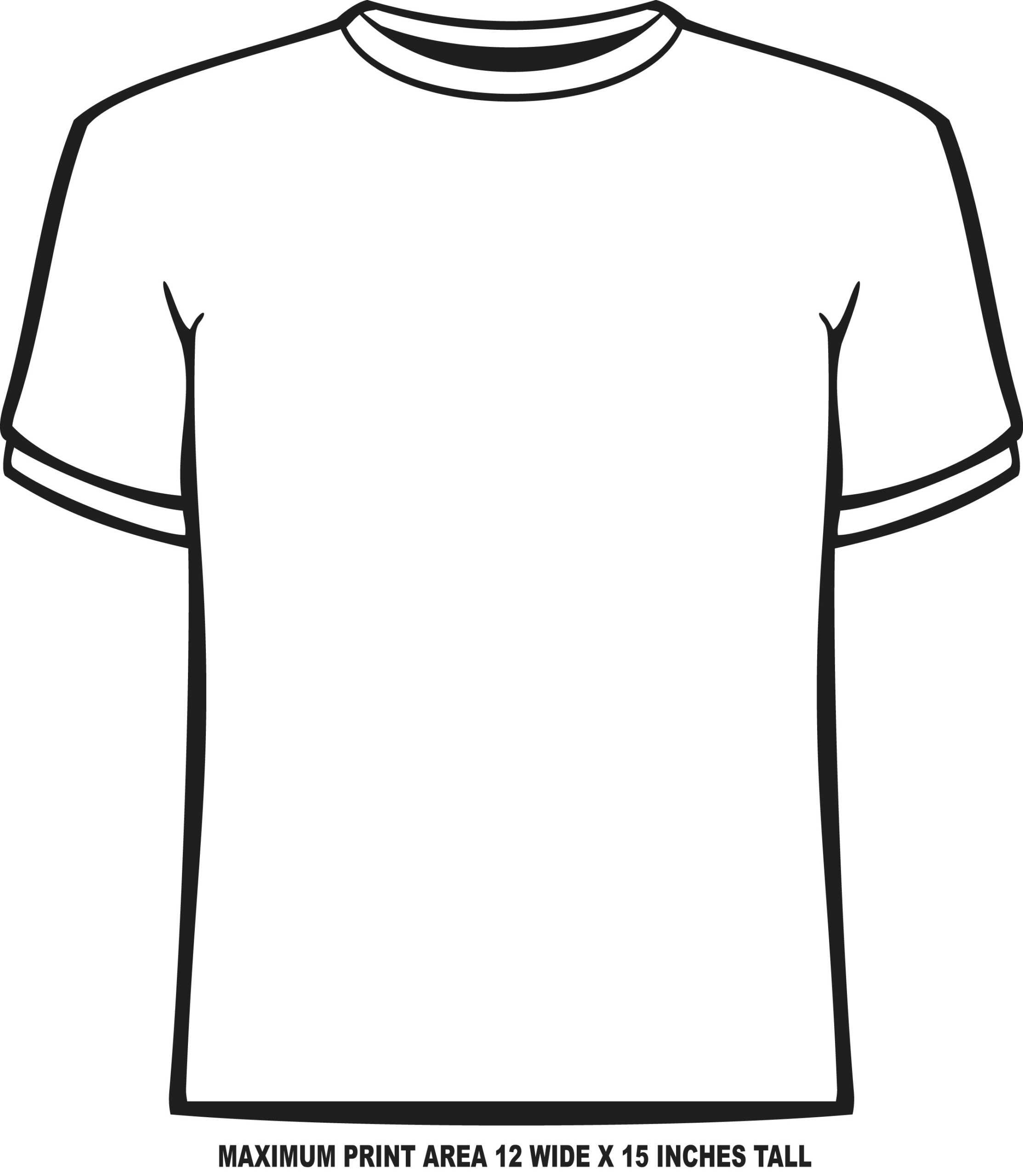 Blank Tshirt Template Pdf - Dreamworks For Blank Tshirt Template Pdf