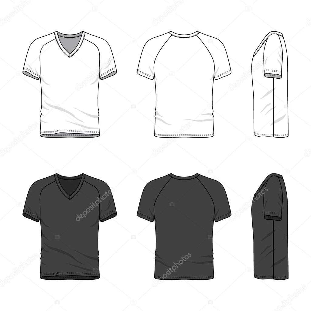 Blank V Neck T Shirt. — Stock Vector © Aunaauna2012 #101169496 Pertaining To Blank V Neck T Shirt Template