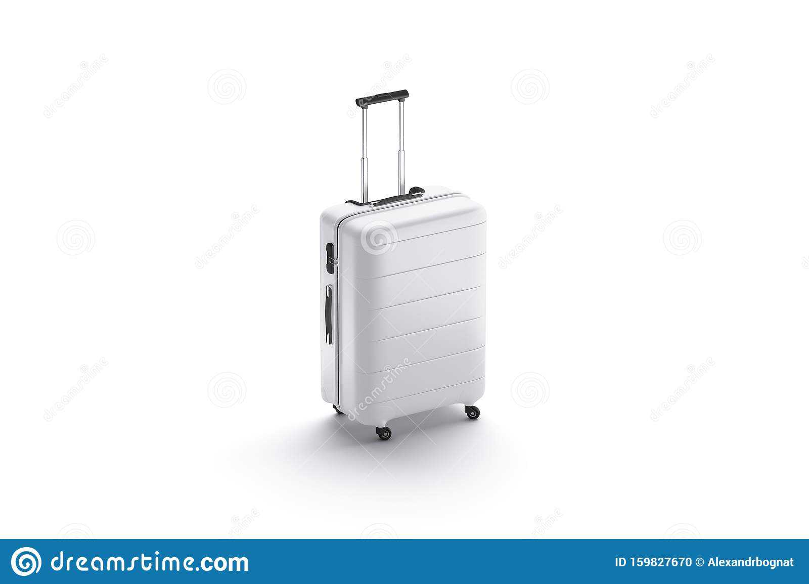 Blank White Suitcase With Handle Mockup Stand Isolated Stock Regarding Blank Suitcase Template