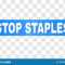 Blue Stripe With Stop Staples Text Stock Vector In Staples Banner Template