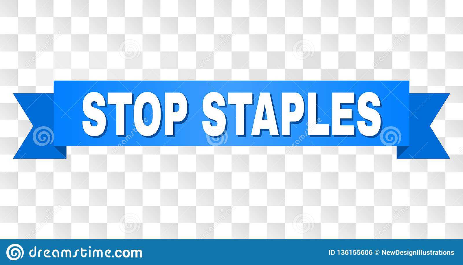 Blue Stripe With Stop Staples Text Stock Vector In Staples Banner Template