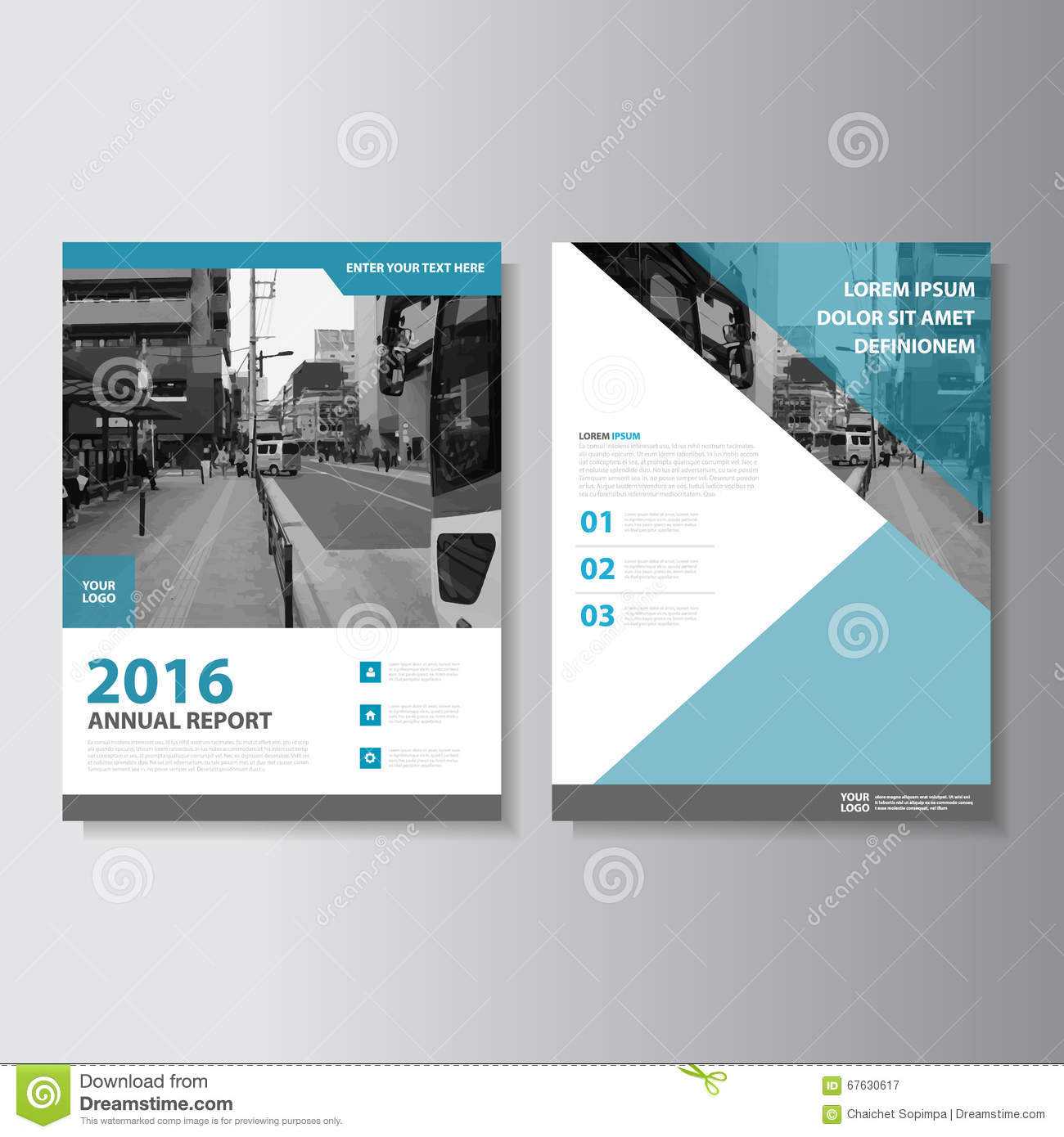 Blue Vector Magazine Annual Report Leaflet Brochure Flyer Regarding Annual Report Template Word Free Download