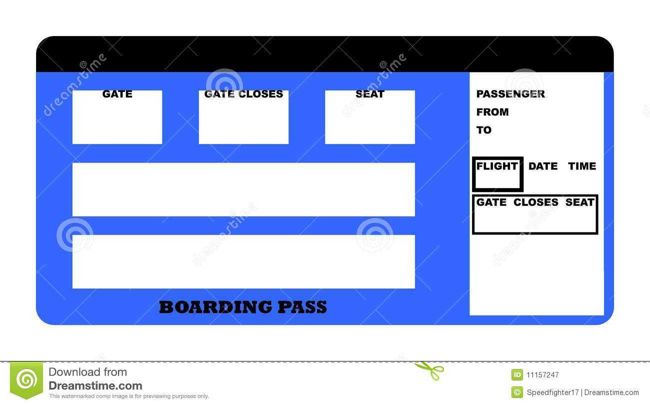 Boarding Pass Stock Illustration. Illustration Of Airline With Regard To Plane Ticket Template Word